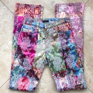 Jane Doe Collections Multi-Pattern Jacquard Jeans